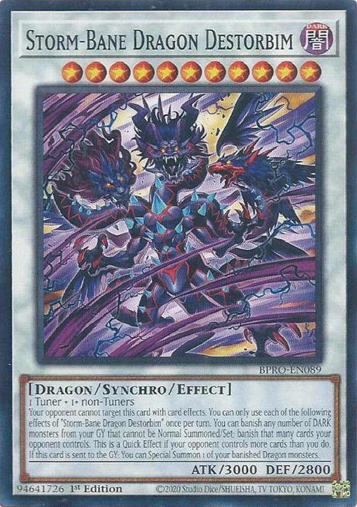 Storm-Bane Dragon Destorbim - BPRO-EN089 - Common - 1st Edition