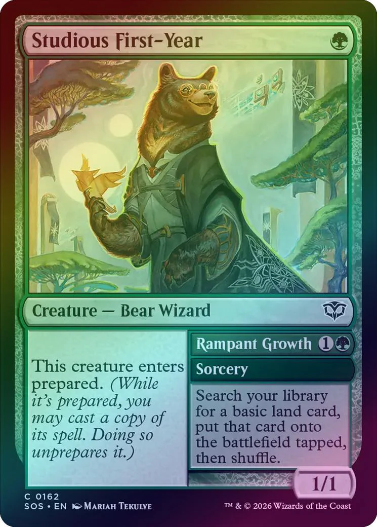 Studious First-Year // Rampant Growth (Foil) (SOS)