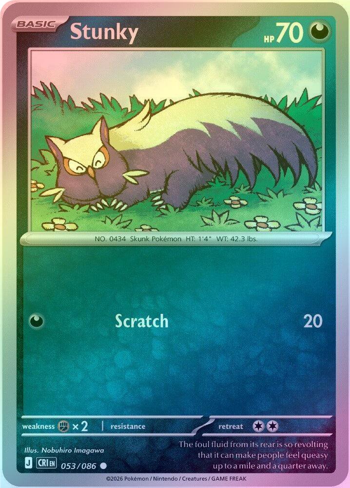 Stunky - 053/086 - Common - Reverse Holo