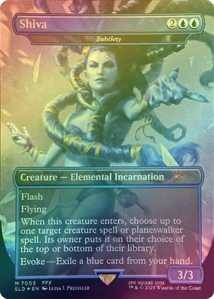 Shiva // Subtlety - FF Bonus Card (Rainbow Foil) (SLD)