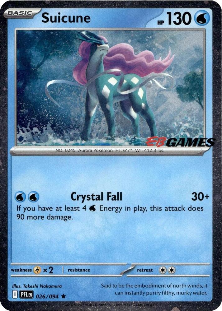Suicune - 026/094 - Promo - (Cosmos Holo) (EB Games)