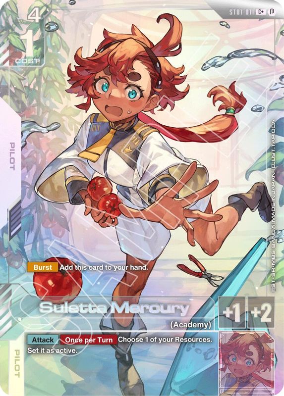 Suletta Mercury (C+) (Alternate Art) (BETA) - ST01-011 - Common