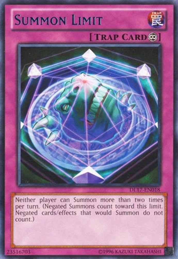 Summon Limit (Blue) - DL17-EN018 - Rare