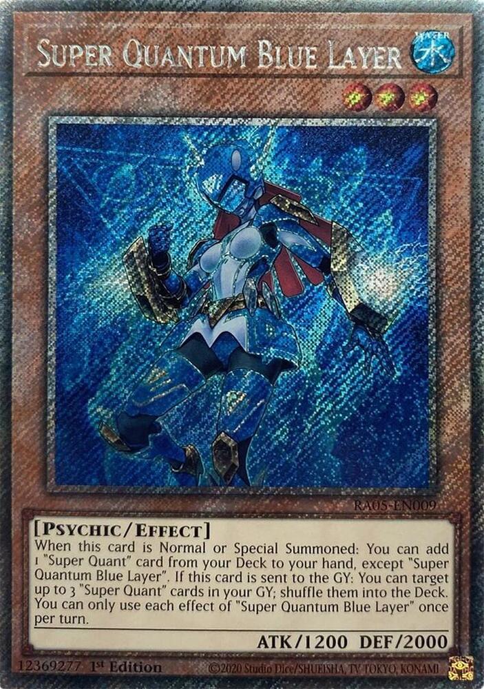 Super Quantum Blue Layer (Platinum Secret Rare) - RA05-EN009 - Platinum Secret Rare - 1st Edition