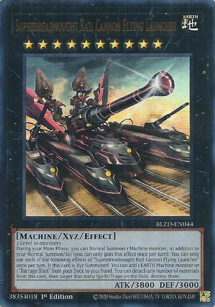 Superdreadnought Rail Cannon Flying Launcher - BLZD-EN044 - Ultra Rare - 1st Edition