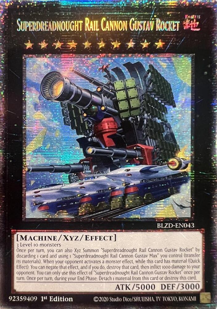 Superdreadnought Rail Cannon Gustav Rocket - BLZD-EN043 - Starlight Rare - 1st Edition