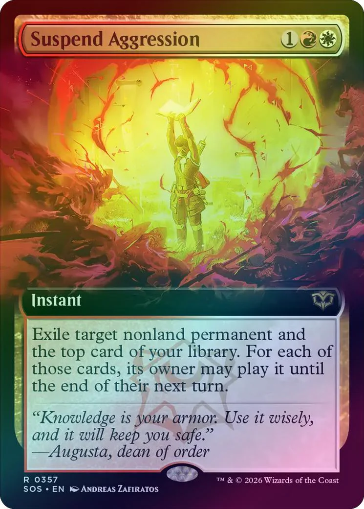 Suspend Aggression - Extended Art (Foil) (SOS)