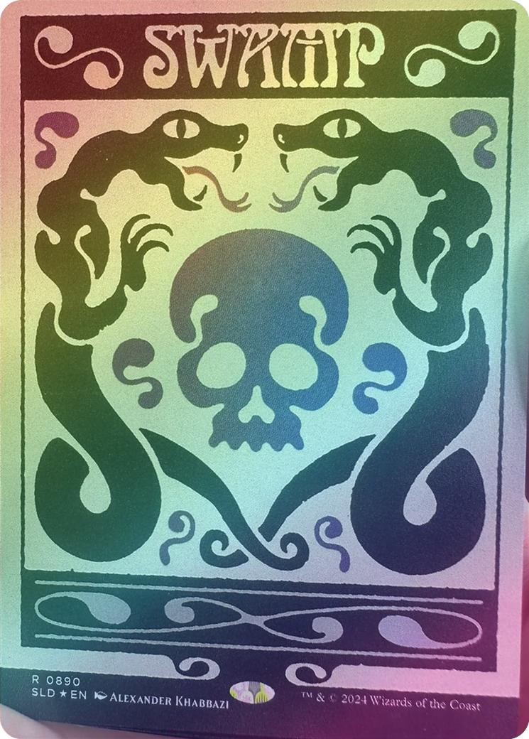 Swamp (890) - Deceptive Districts (Rainbow Foil) (SLD)