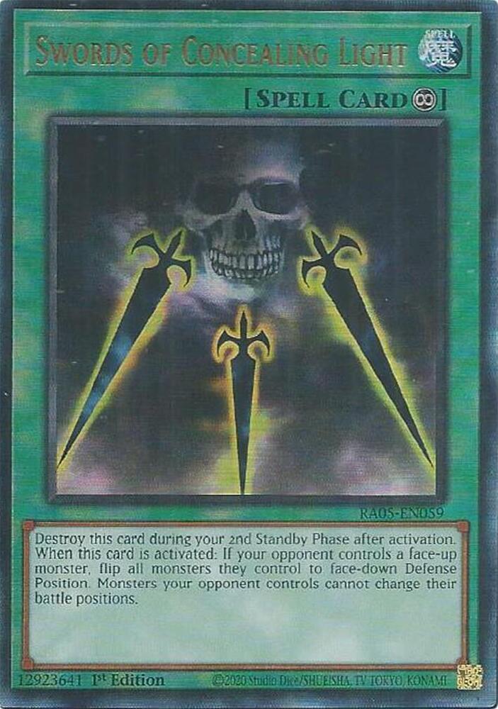 Swords of Concealing Light (PUR) - RA05-EN059 - Prismatic Ultimate Rare - 1st Edition