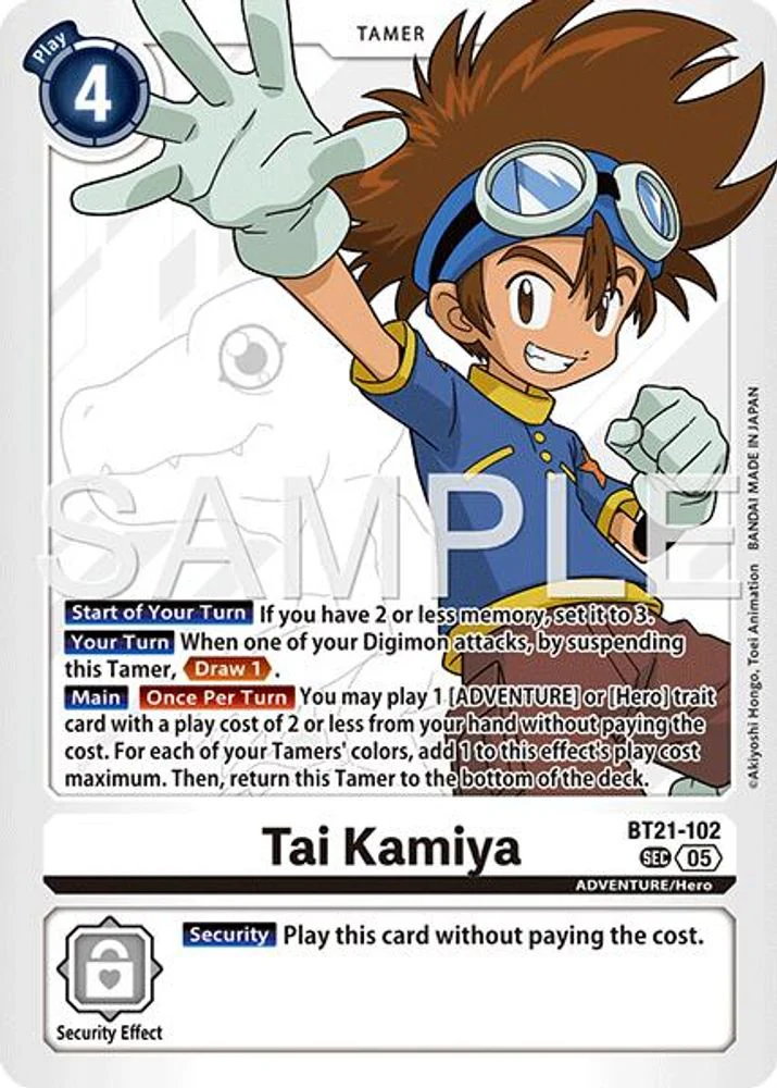 Tai Kamiya - BT21-102 (4 Line [Main] Text Reprint) - BT21-102 - Secret Rare