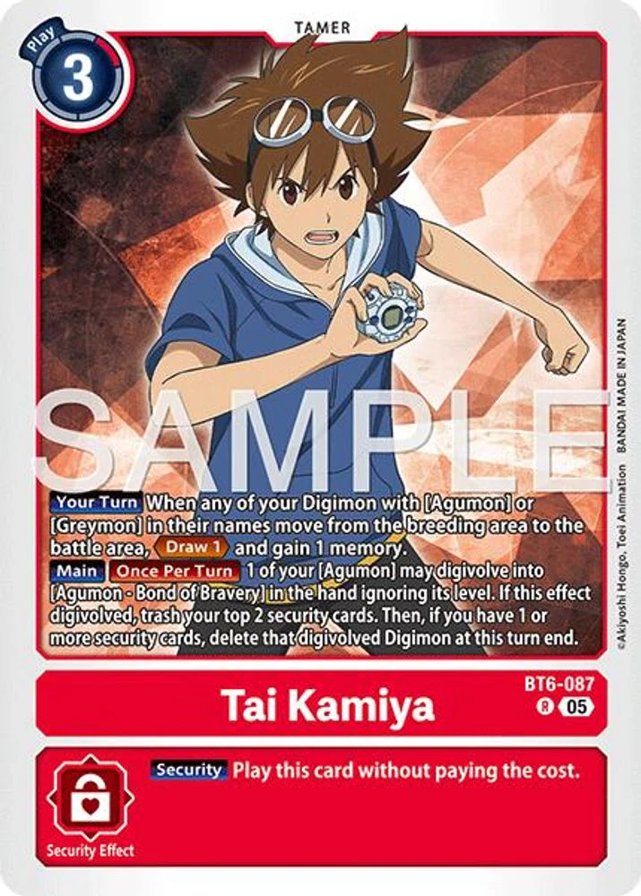 Tai Kamiya - BT6-087 (Block 5 Reprint) - BT6-087 - Rare
