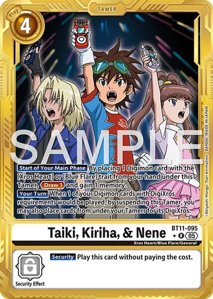 Taiki, Kiriha, & Nene (Gold Border) - BT11-095 - Rare