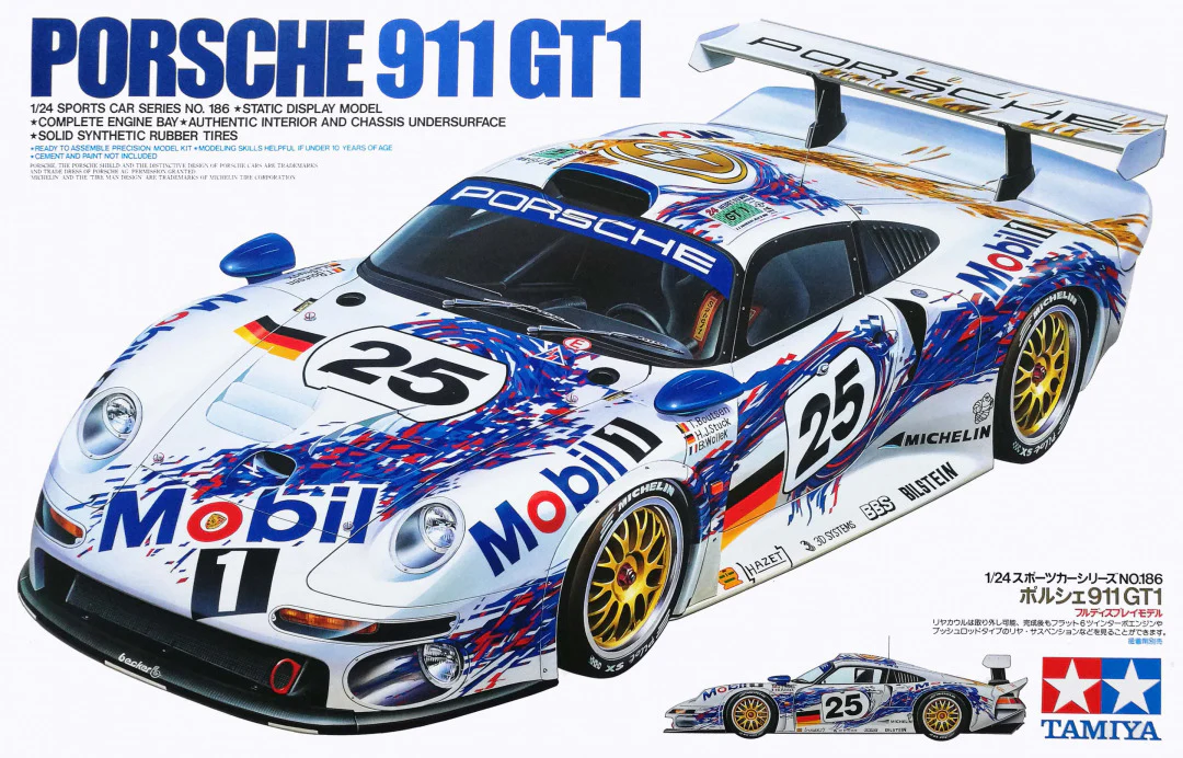 Tamiya - 1996 Porsche 911 GT1 '#25 Mobil 1' 1/24 [24186]