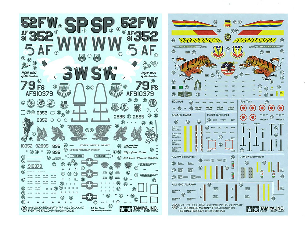 Tamiya - Lockheed Martin F-16CJ [Block 50] Fighting Falcon 1/48 [61098] - Image 6