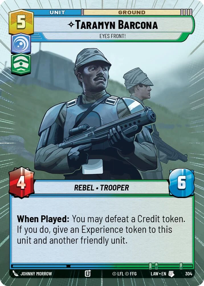 Taramyn Barcona - Eyes Front! (Hyperspace) - 304 - Uncommon