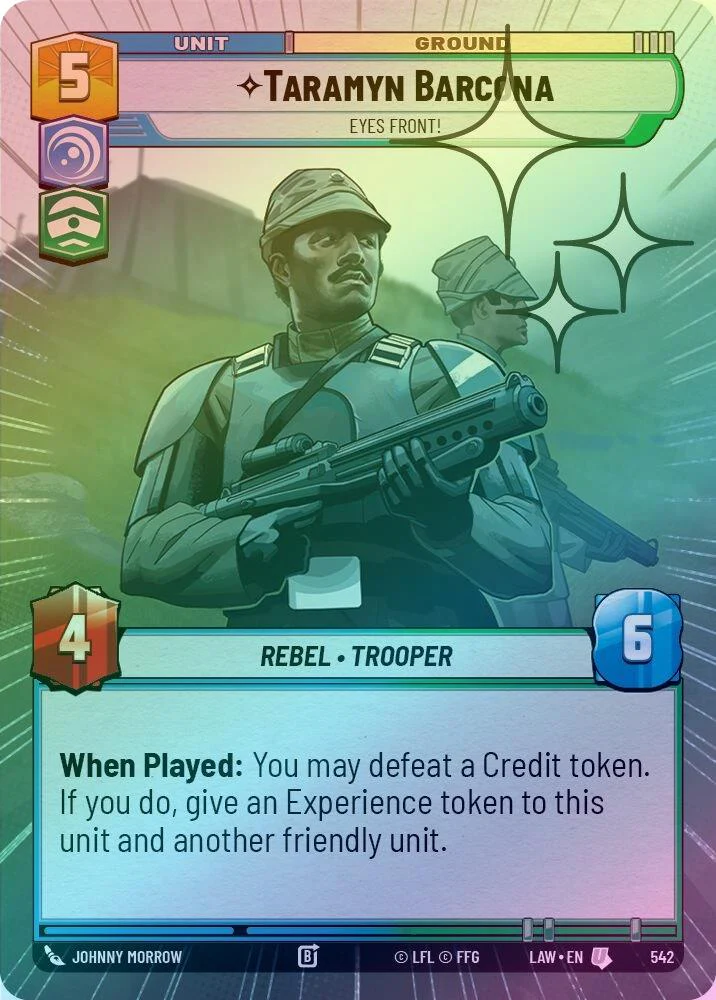 Taramyn Barcona - Eyes Front! (Hyperspace Foil) - 542 - Uncommon (Foil)