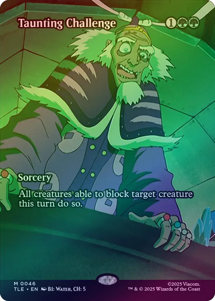 Taunting Challenge - Borderless Source Material (Foil) (TLE)