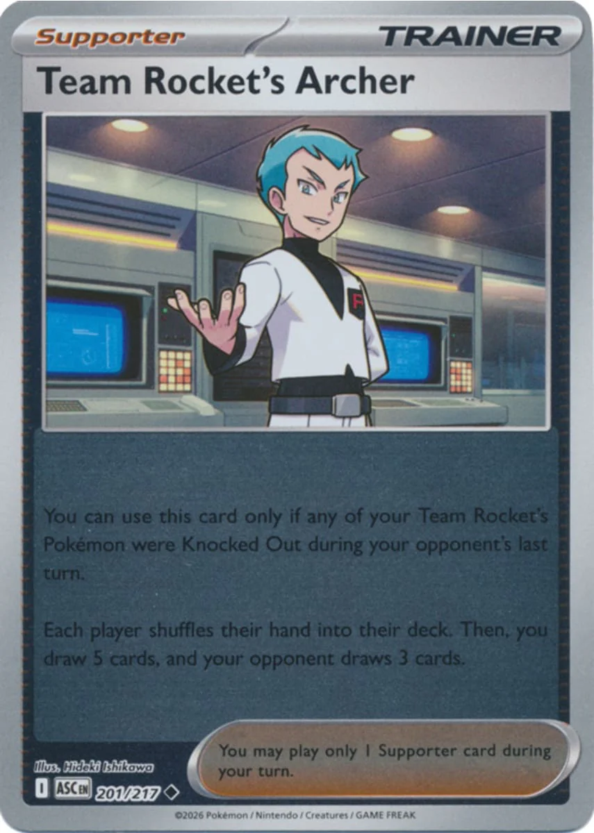 Team Rocket's Archer - 201/217 - Uncommon - Reverse Holo