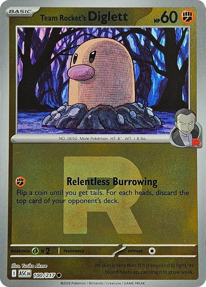 Team Rocket's Diglett (Team Rocket) - 100/217 - Common