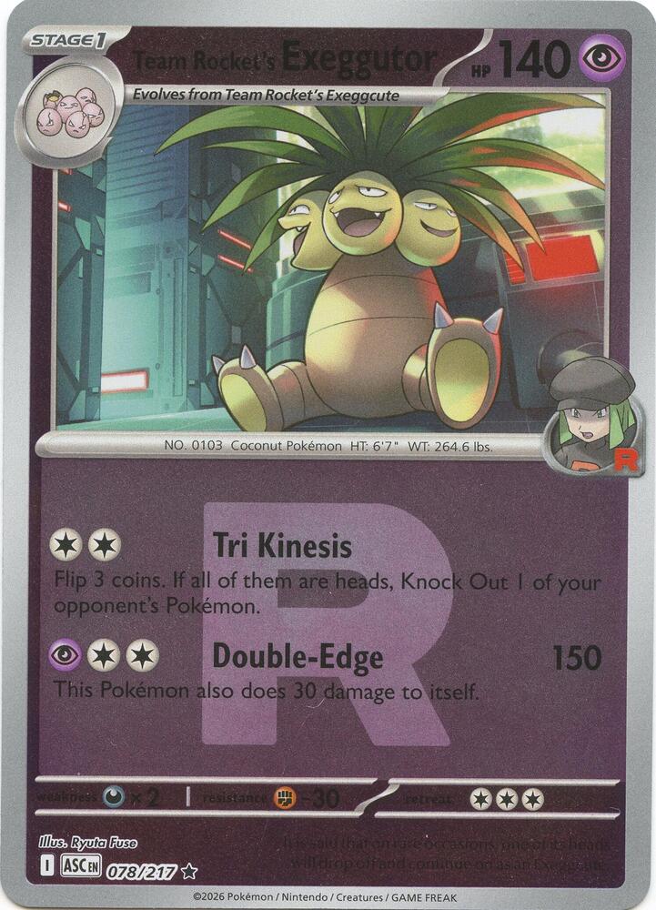 Team Rocket's Exeggutor (Team Rocket) - 078/217 - Rare