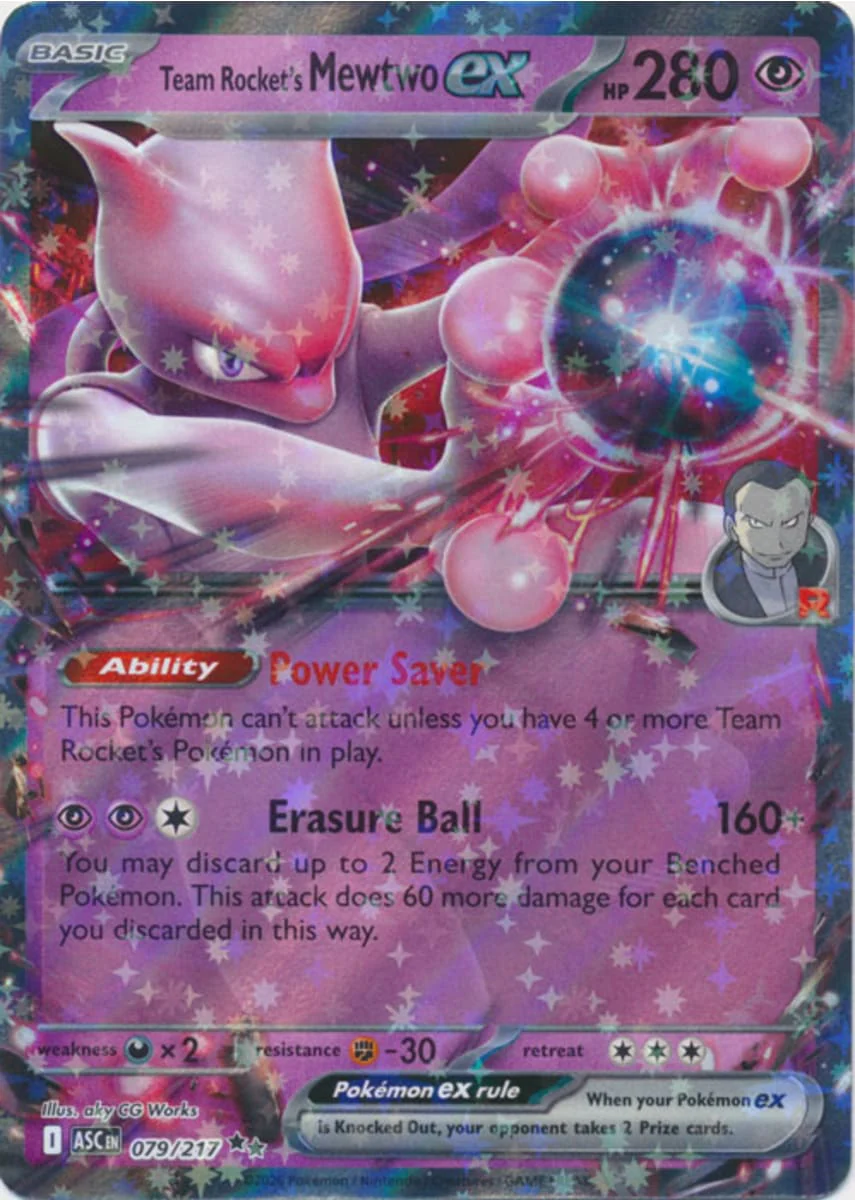 Team Rocket's Mewtwo ex - 079/217 - Double Rare