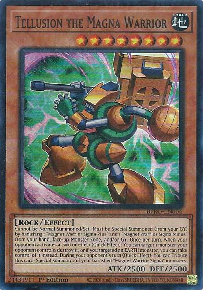 Tellusrion the Magna Warrior - BPRO-EN004 - Super Rare - 1st Edition