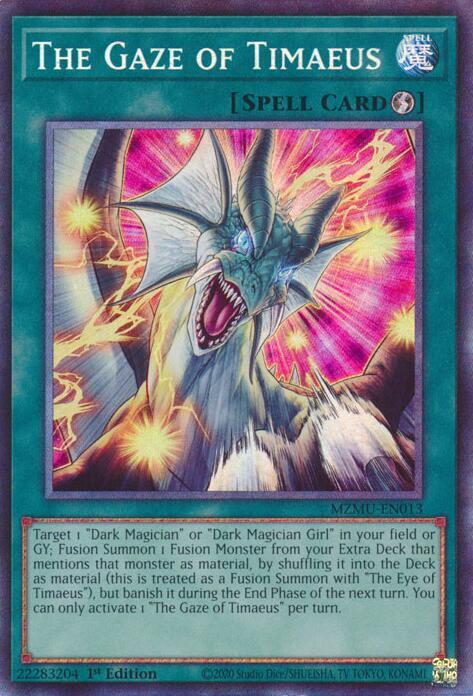 The Gaze of Timaeus (Collector's Rare) - MZMU-EN013 - Collector's Rare - 1st Edition