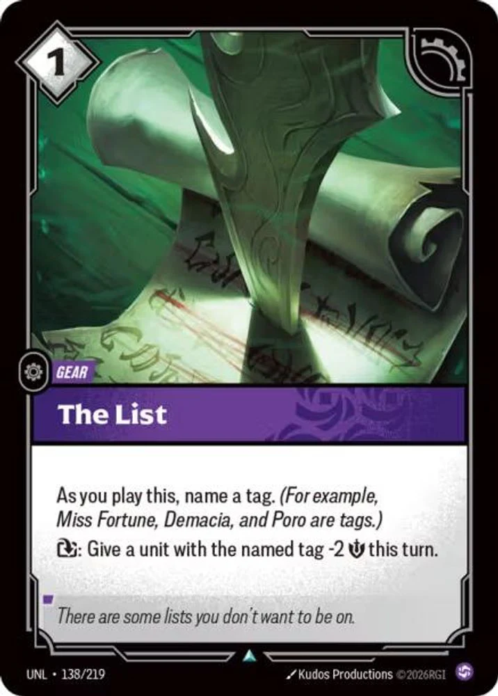 The List - 138/219 - Uncommon