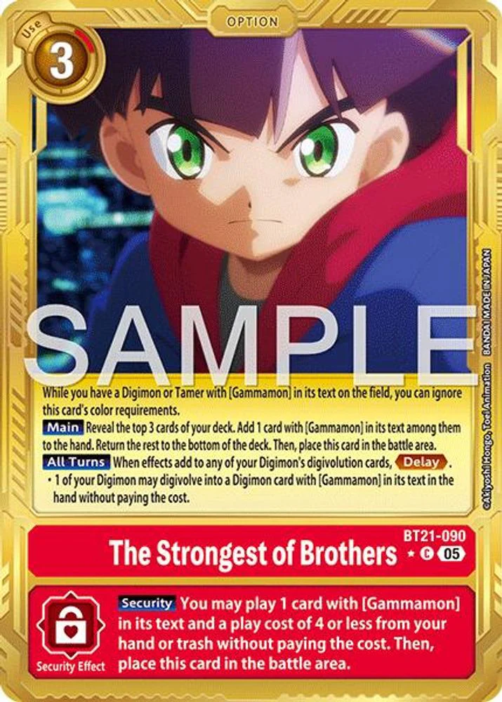 The Strongest of Brothers (Gold Border) - BT21-090 - Common