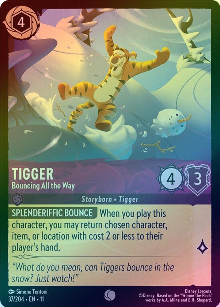 Tigger (Bouncing All the Way) - 37/204 - Common (Foil)