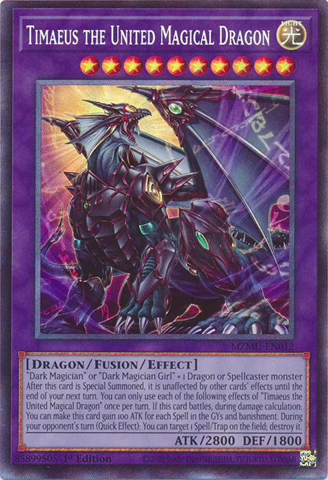 Timaeus the United Magical Dragon (Collector's Rare) - MZMU-EN012 - Collector's Rare - 1st Edition