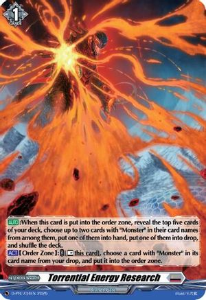 Torrential Energy Research (Foil) - D-PR/734EN - Promo
