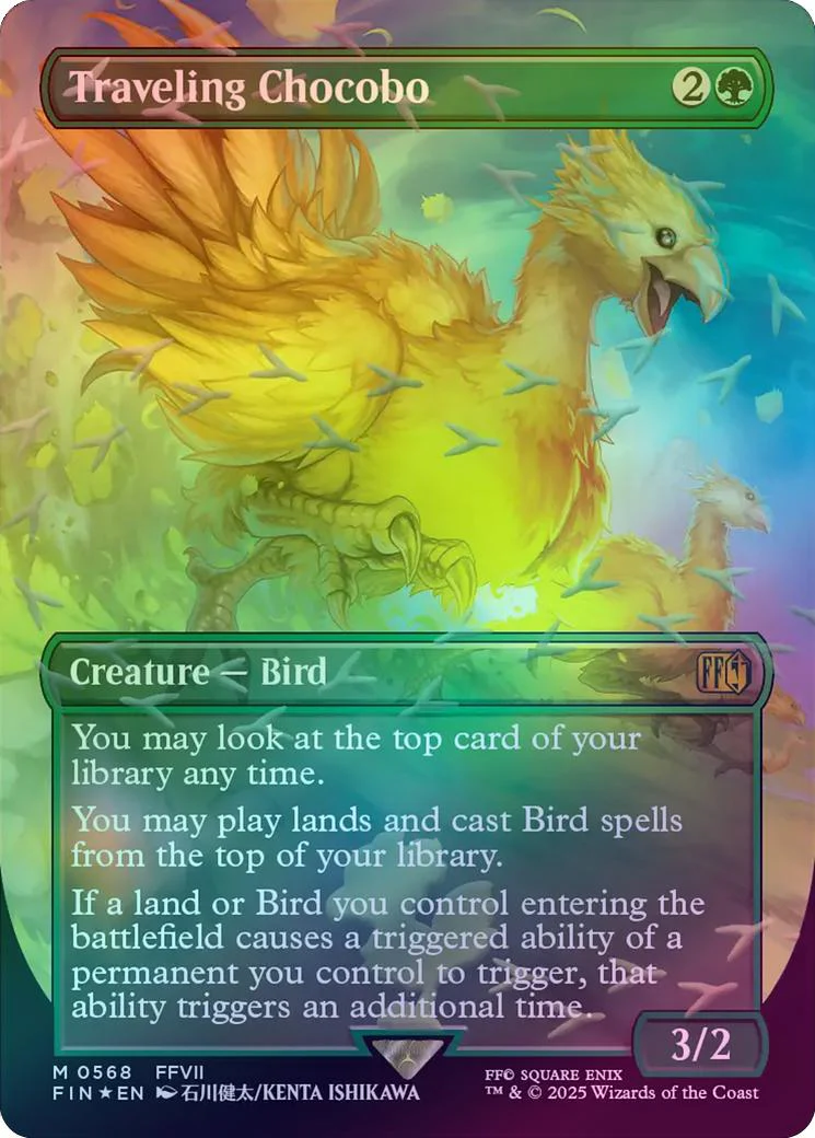 Traveling Chocobo - Borderless (Chocobo Track Foil) (FIN)