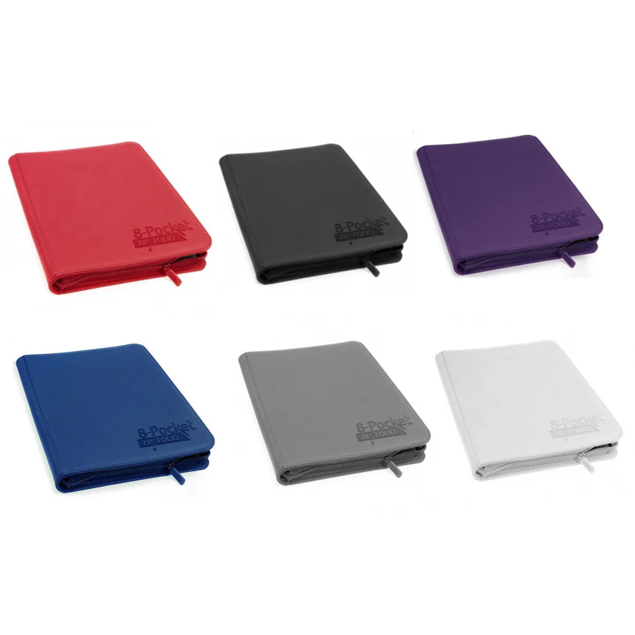 Ultimate Guard - 8 Pocket Zipfolio Xenoskin Sideloading Binder - Various Colours
