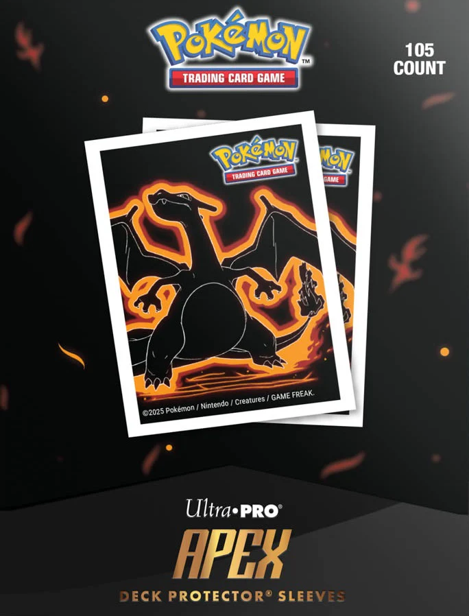Ultra Pro - Apex Standard Card Sleeves 105ct - Neon Kanto Charizard