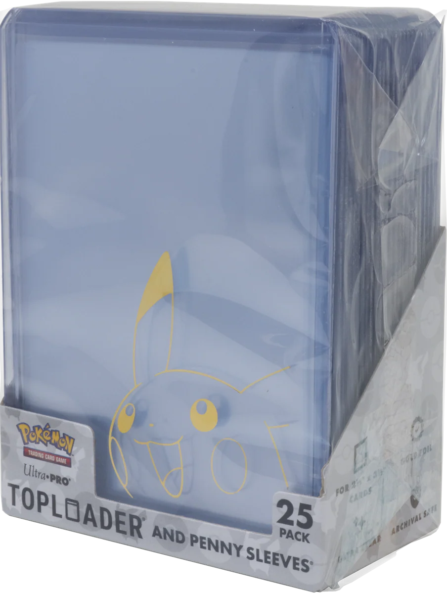 Ultra Pro - Toploader 25ct - 35pt - Regular and Sleeves Combo Pikachu