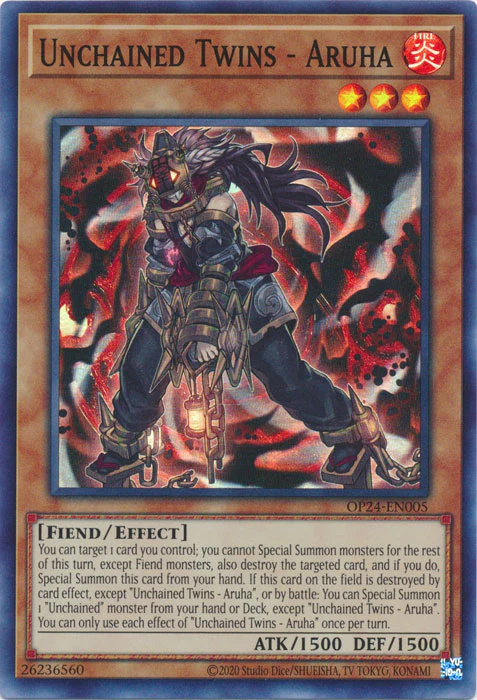 Unchained Twins - Aruha - OP24-EN005 - Super Rare - Unlimited
