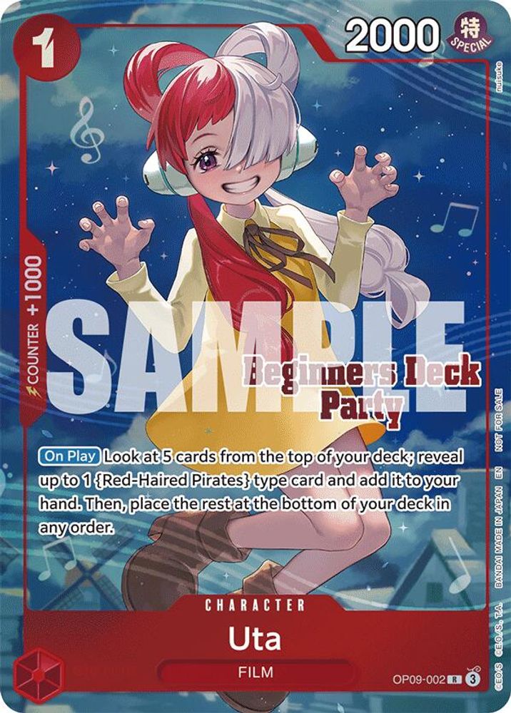 Uta (Beginners Deck Party [ST-23] - [ST-28] Winner Pack) (Full Art) - OP09-002 - Rare