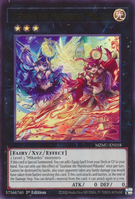Uzuhime the Manifested Mikanko - MZMU-EN018 - Ultra Rare - 1st Edition