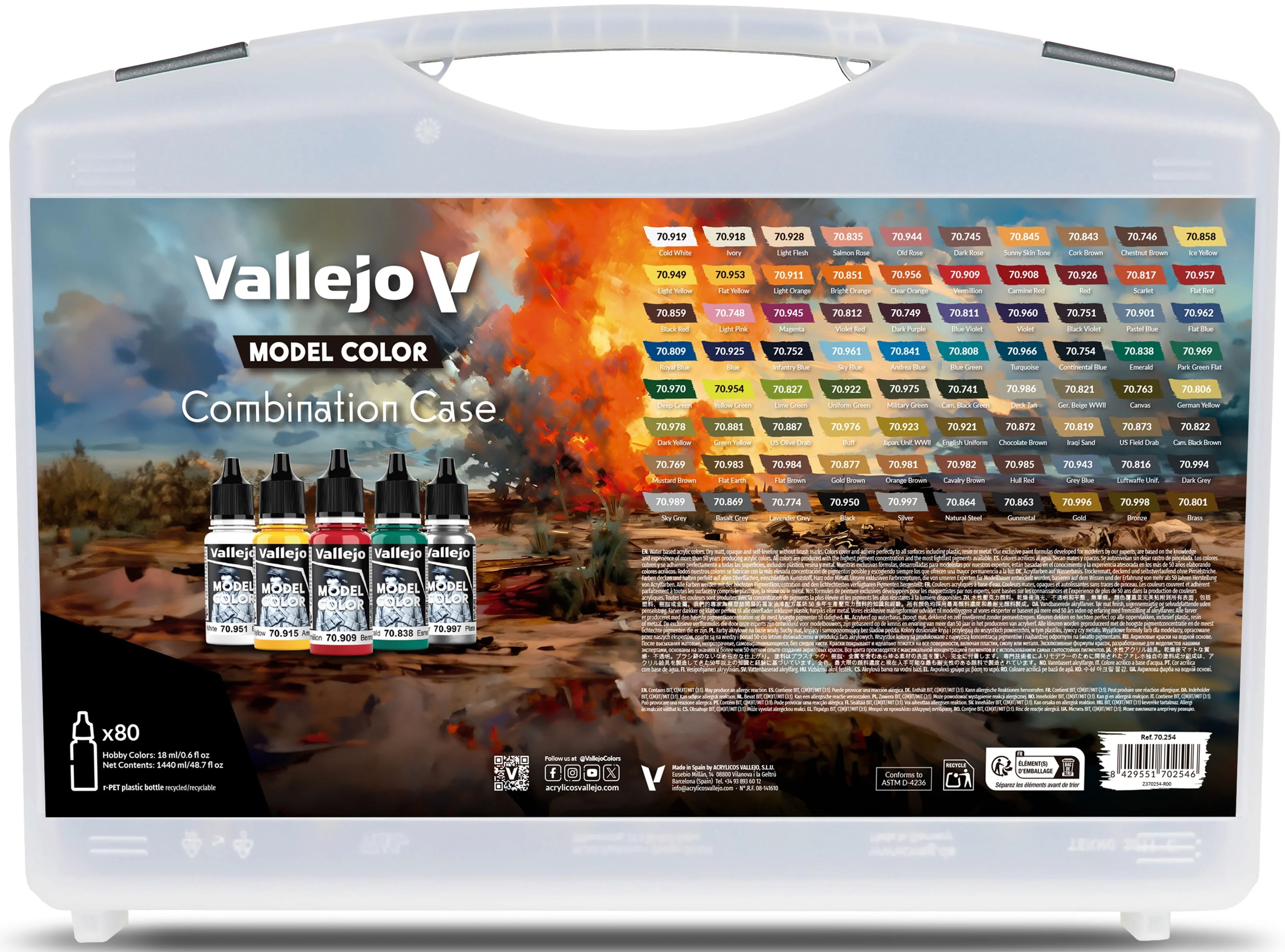Vallejo - Model Color Paint Set: Combination Case [70.254]