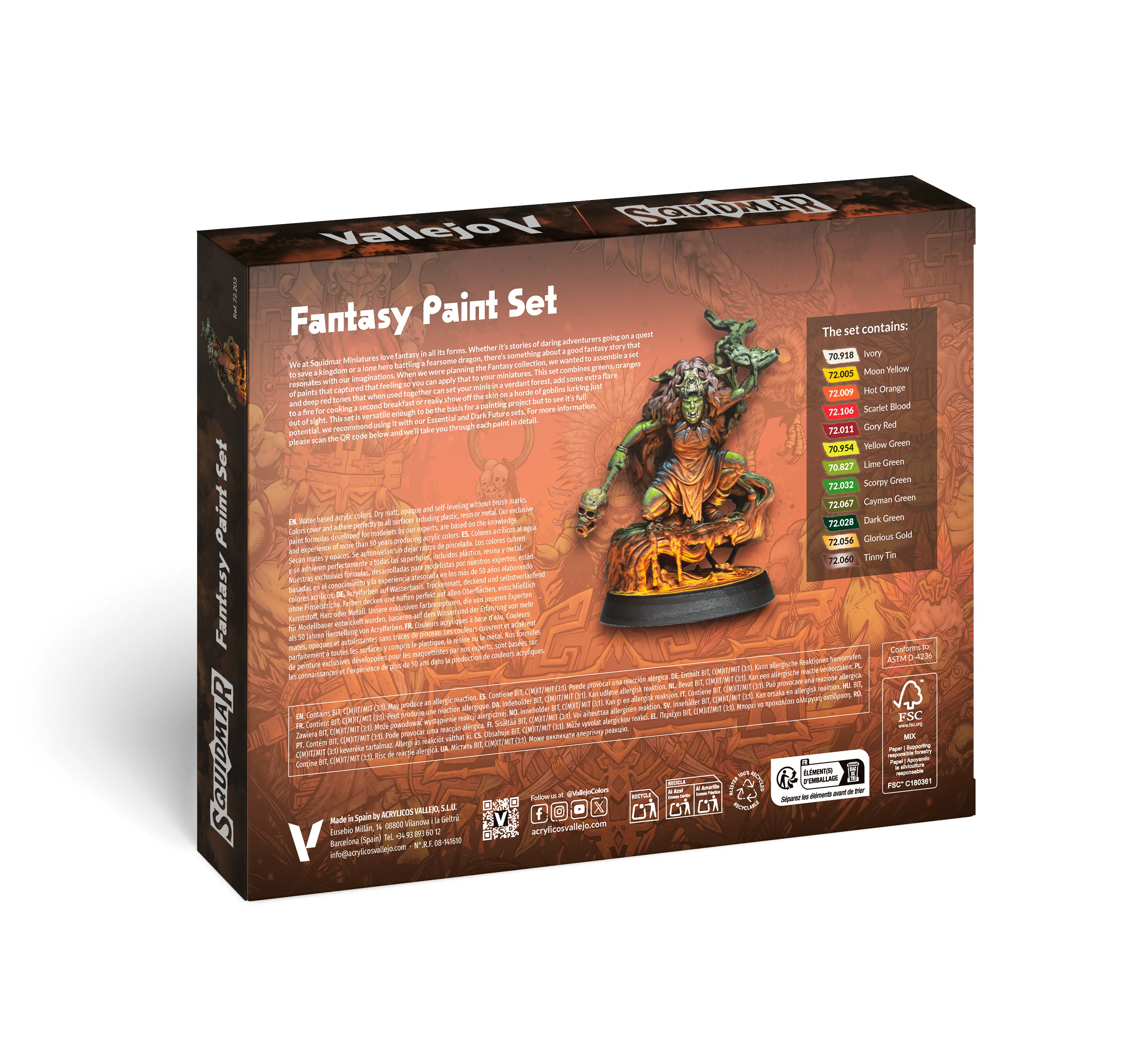Vallejo - Squidmar Miniatures: Fantasy Paint Set [72.203] - Image 2