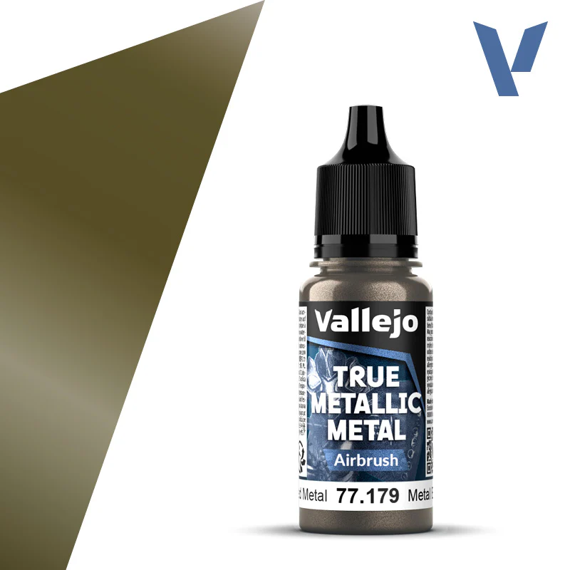 Vallejo - True Metallic Metal - Airbrush: Aged Metal [77.179] (18ml)