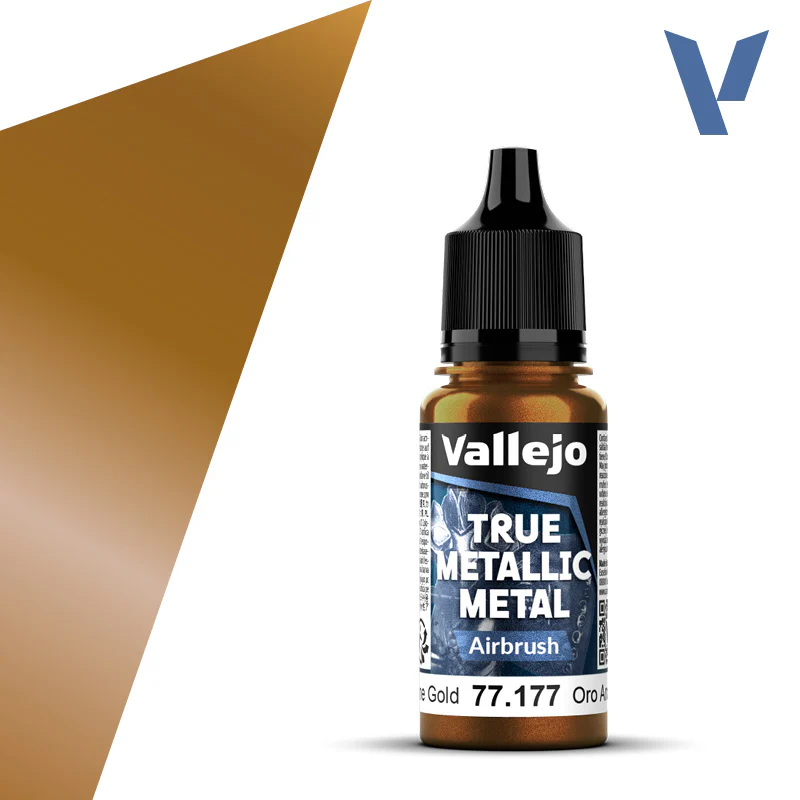 Vallejo - True Metallic Metal - Airbrush: Arcane Gold [77.177] (18ml)