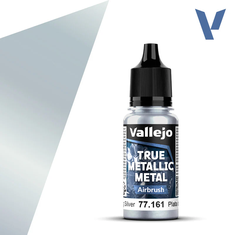 Vallejo - True Metallic Metal - Airbrush: Sterling Silver [77.161] (18ml)