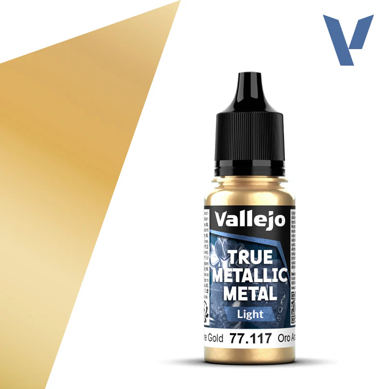 Vallejo - True Metallic Metal - Light: Arcane Gold [77.117] (18ml)