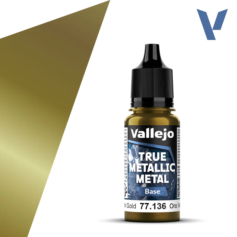 Vallejo - True Metallic Metal - Base: Greenish Gold [77.136] (18ml)