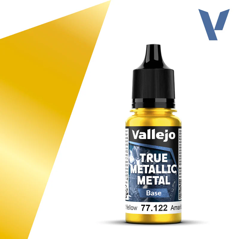 Vallejo - True Metallic Metal - Base: Radiant Yellow [77.122] (18ml)