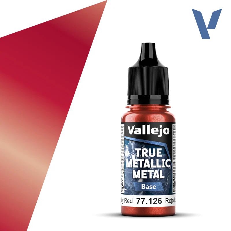 Vallejo - True Metallic Metal - Base: Ruby Red [77.126] (18ml)