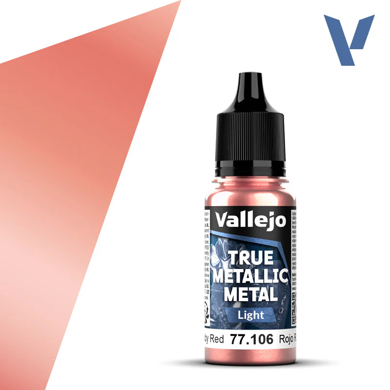 Vallejo - True Metallic Metal - Light: Ruby Red [77.106] (18ml)