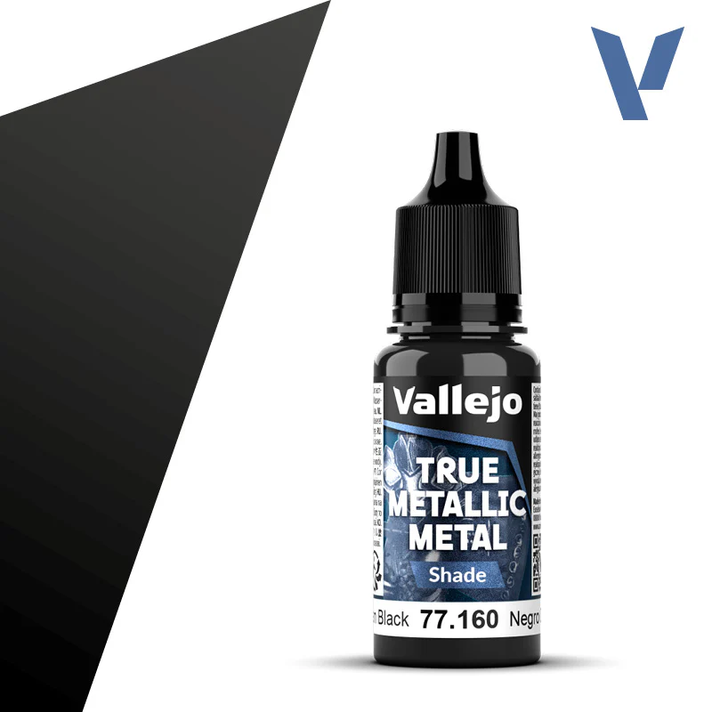 Vallejo - True Metallic Metal - Shade: Obsidian Black [77.160] (18ml)